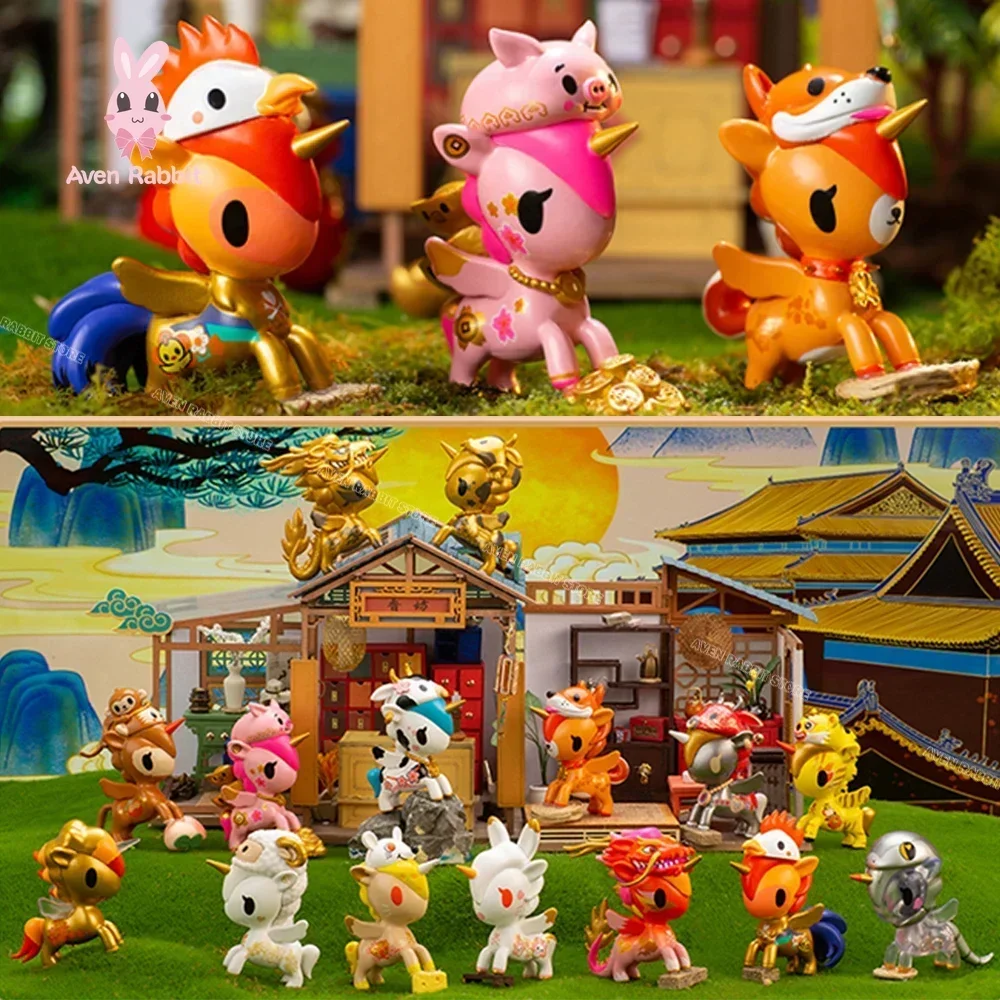 Оригинальная сумка Tokidoki, единорог, зодиакальный страж, слепая коробка, сумка для догадок, сумка Caja Ciega, слепая сумка, аниме-фигурки, модель, подарок на день рождения