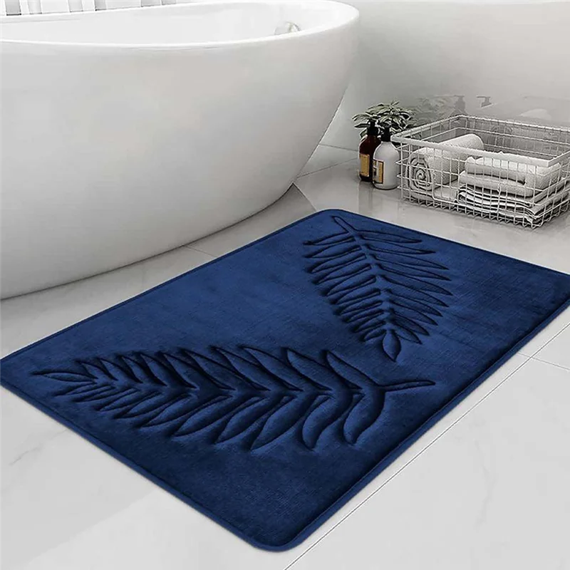 BBNV-หน่วยความจําโฟมพรม Leaf Bath MAT ลื่น Strong ดูดซับน้ําไมโครไฟเบอร์พรมพรมดูดซับน้ําพรม 40X60