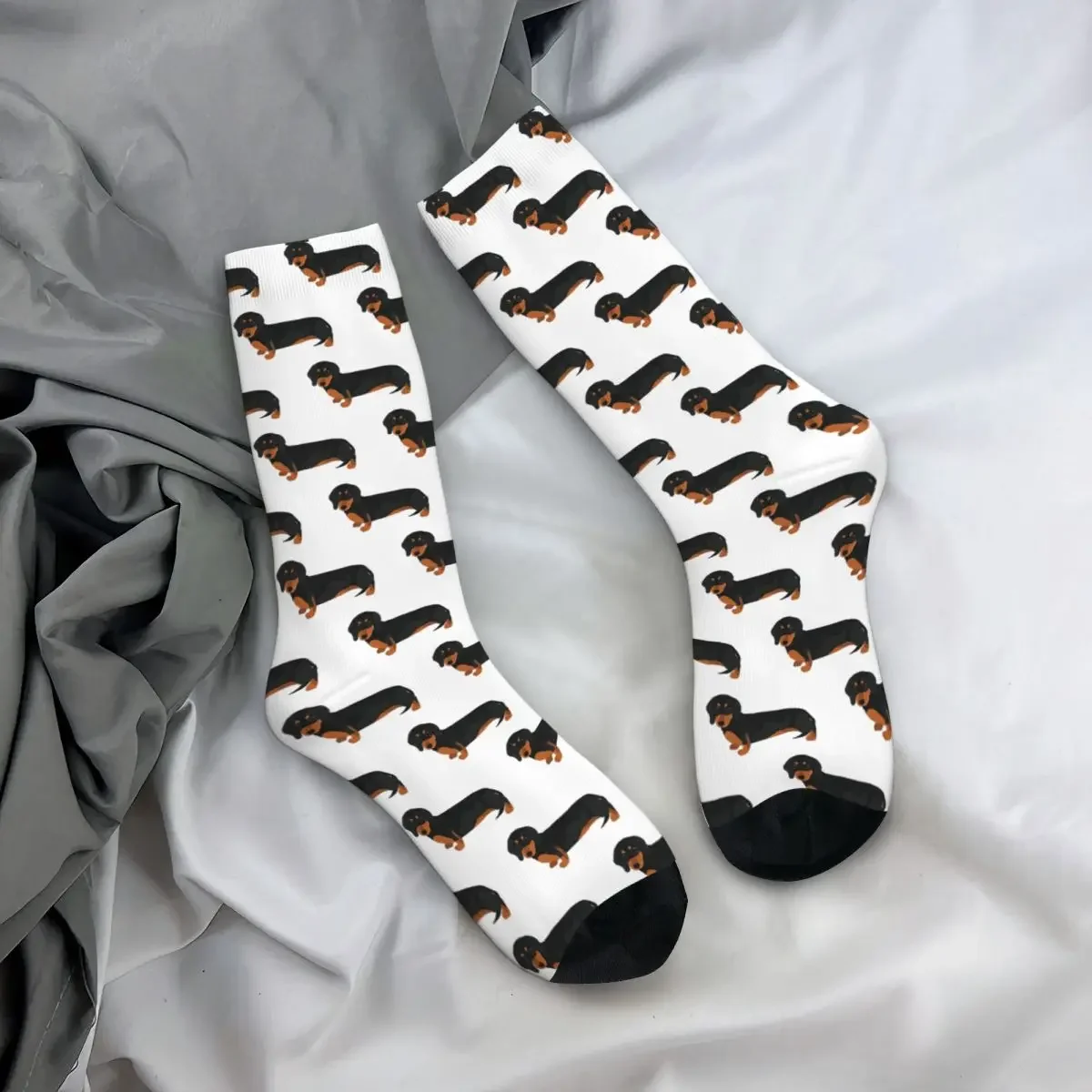 Chaussettes Harajuku pour les amoureux des chiens saucisse, chaussettes longues toutes saisons, bas de haute qualité, accessoires pour hommes et femmes, cadeau d'anniversaire