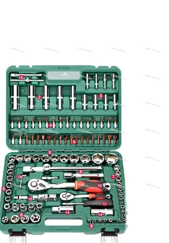 

108pcs Ratchet Wrench Set Kit Sleeve for Car Motorcycle Bicycle Repair Tools Combination Repair Wrench Socket Spanner