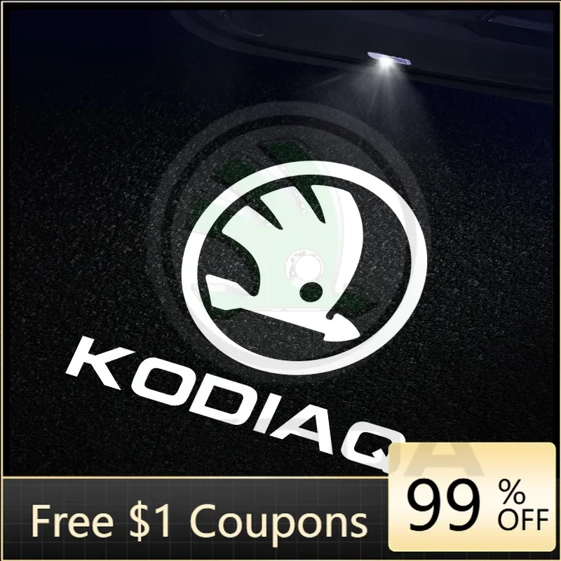 

Наклейки на автомобиль для Skoda, 2 шт., проектор логотипа на дверь автомобиля, декоративные аксессуары для Skoda Superb, SUPERB, Superb Oc