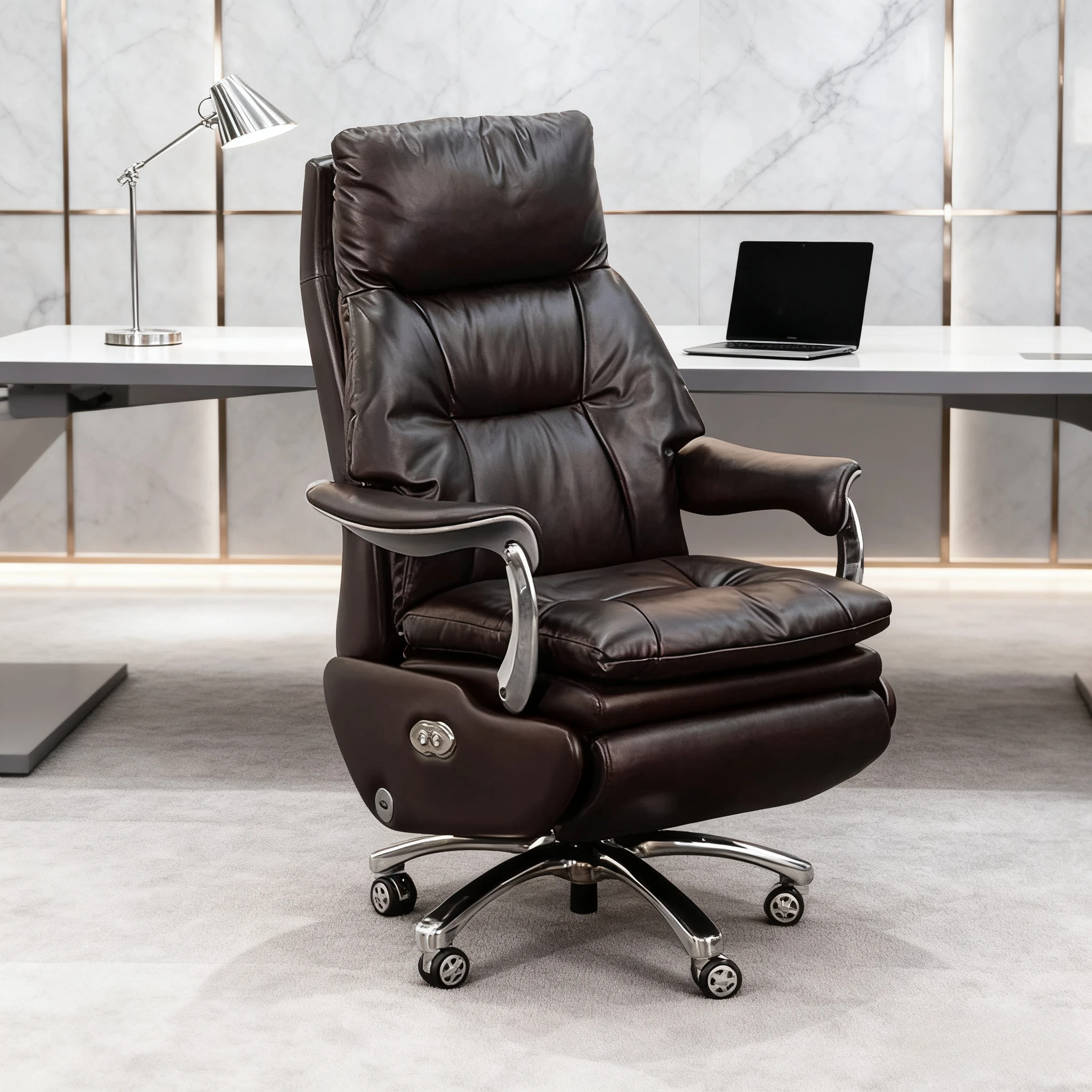Leather Electric Chair Footrest Lift Rotatable Nordic Lazy Designer Adult Aesthetics Chair Wheels Luxury Bureau Meuble Furniture