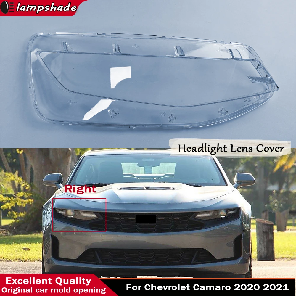 

Auto Light Caps Front Headlight Glass Headlamp Transparent Lampshade Lamp Shell Lens Cover For Chevrolet Camaro 2020 2021