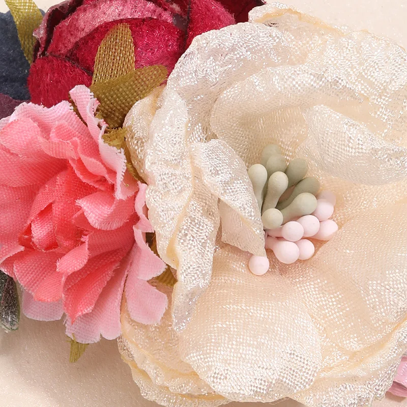 Oaoleer Sweet Girls Artificial Flower Hair Clips Cute Mesh Rose Hairpin with Pearl Barrette Hairgrips Kids Hair Accessories Gift