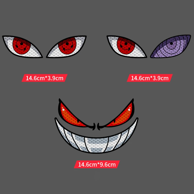 1 szt. Naklejki odblaskowe na motocykl z motywem oka diabła, naklejki ostrzegawcze poprawiające bezpieczeństwo na rower, skuter, kask, szybę, kufer, akcesoria dekoracyjne