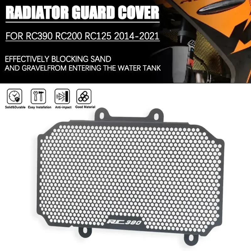 Motorcycle Accessory Radiator Guard Grille Cover Protector Protective Grill For RC390 RC200 RC125 RC 390/200/125 2014-2021