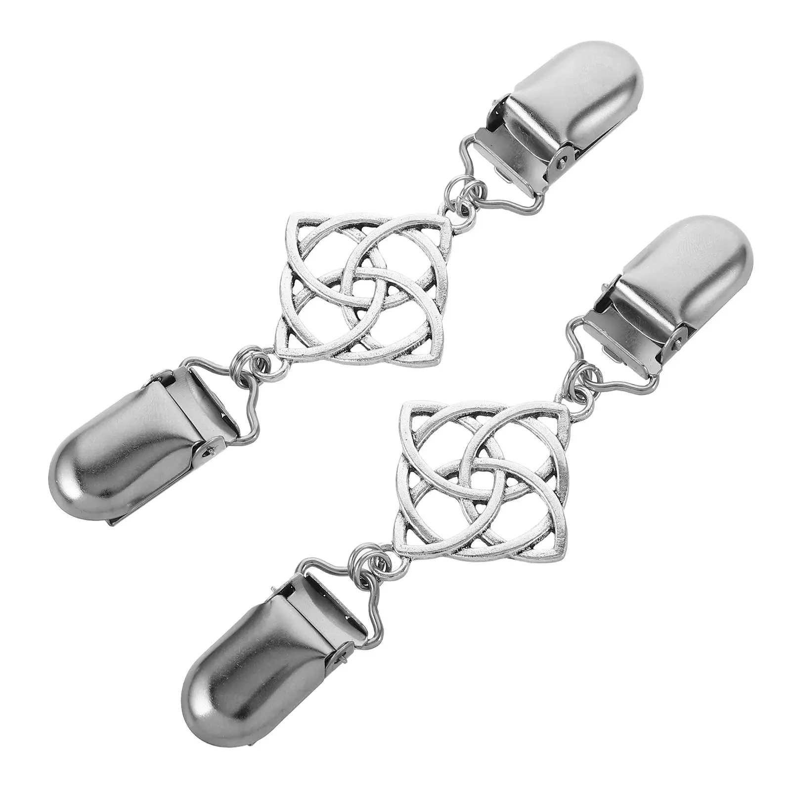 

2 Pcs Hollow Scarf Button Buckle Vintage Ring Clasp Shawl Clips Zinc Alloy Silk