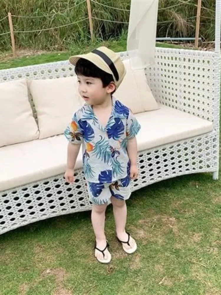 New Summer Baby Clothes Suit Children Boys Sports Shirt Shorts 2Pcs/Sets Kids Outfits Toddler Beach Costume Infant Tracksuits