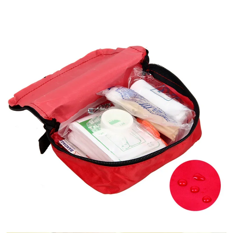 9 peças pequeno kit de emergência set Caso Médico Leve Conveniente Nylon Compacto Caminhadas Ao Ar Livre Camping Survival Viagem