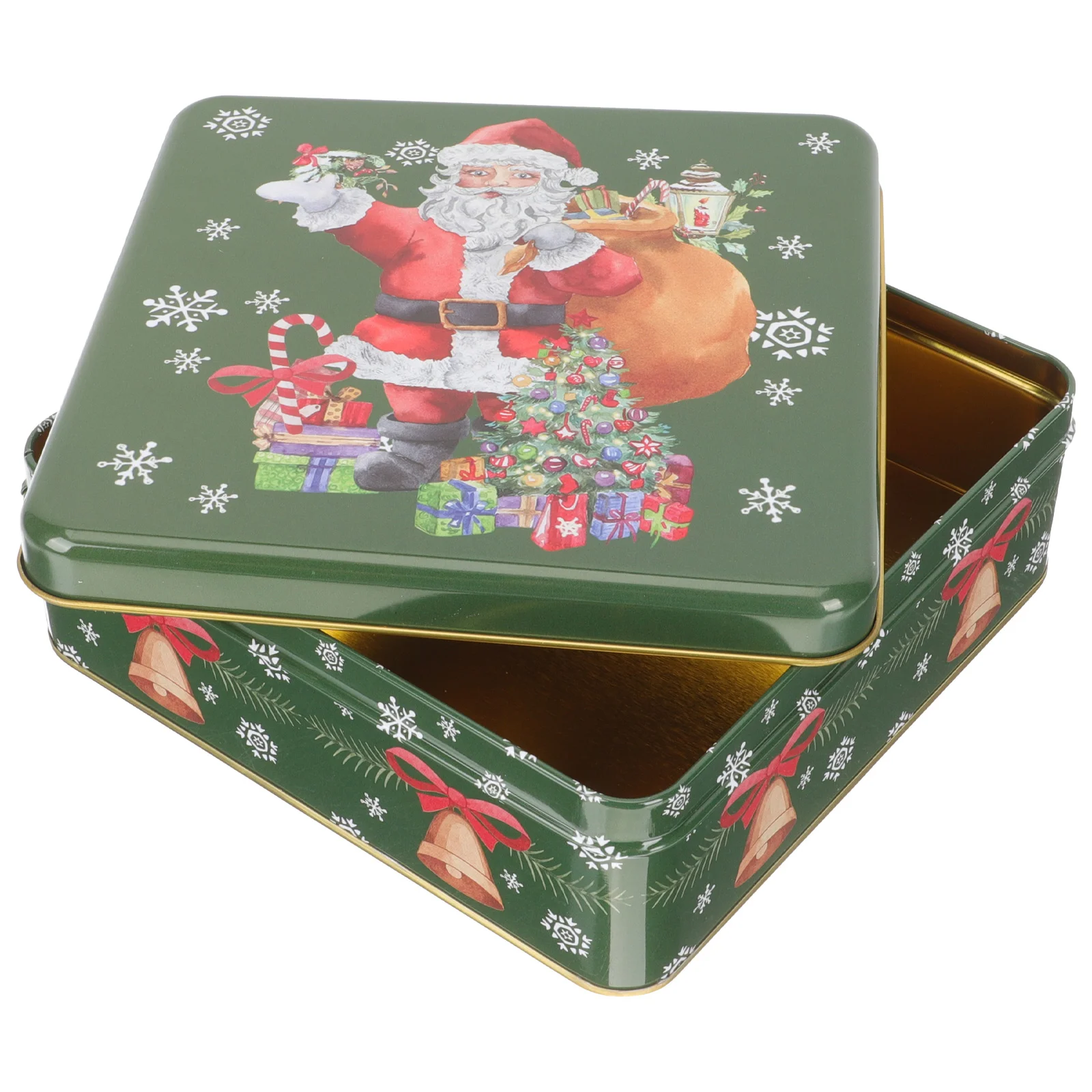 

Gift Box Tinplate Case Biscuit Containers Tins Snack Crackers Christmas Candy Dessert Cookie with Lids Xmas Jar Holder