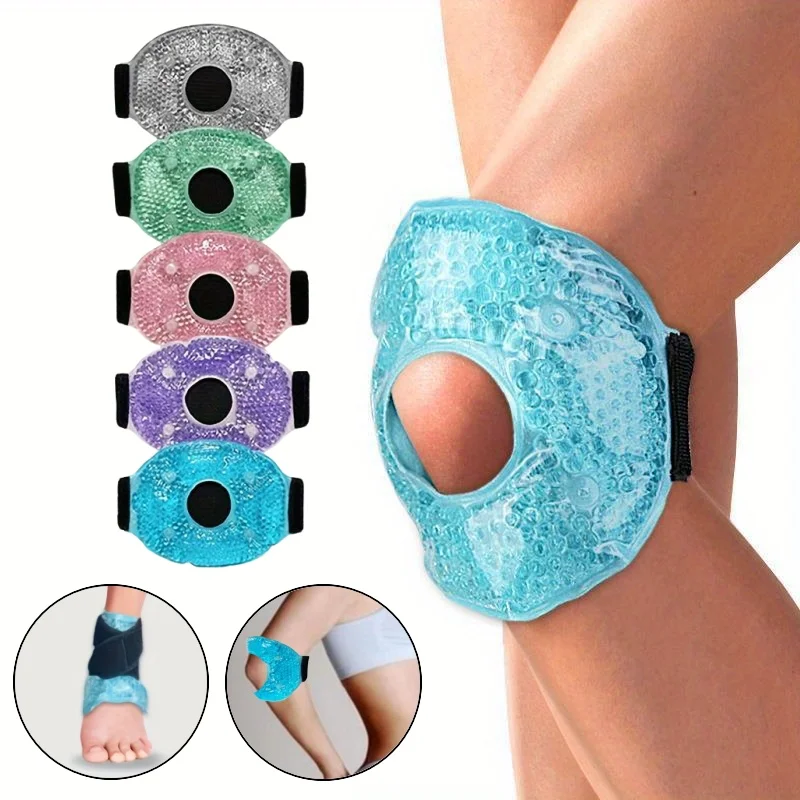 1/2pcs Hot & Cold Gel Ice Pack Reusable Knee Sports Ice Treat Wrap for Ankles Head Shoulders Injuries Soothing Revitalizing Use