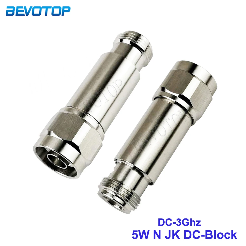 5W DC-3.0GHz N Type DC-Block N Male Plug to N Female Jack Connector 50ohm RF Coaxial Block SWR＜1.2 DC-blocker