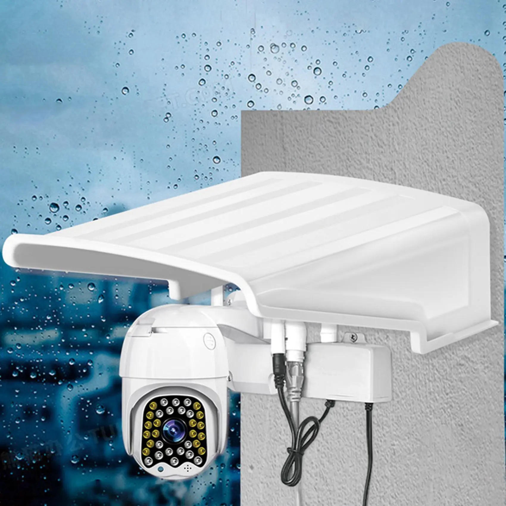 LICE-2X Sun Shade Protective Cap Camera Top Cover Security Camera Cover Shield Camera Housing Cover Rain Protector