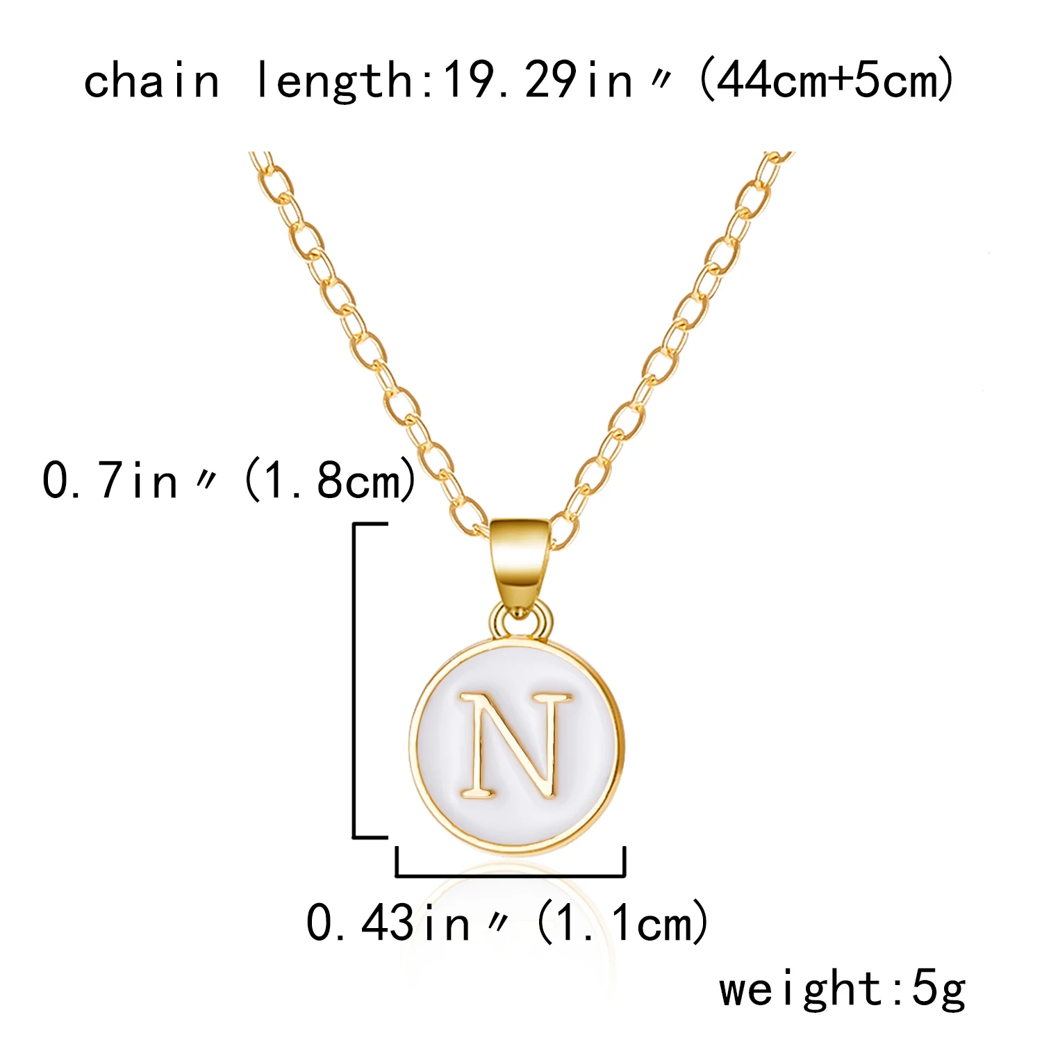1PC Minimalist Letter Pendant Enamel Initial Necklace For Women Fashoin Gold Color Chain 26 Alphabet Name Jewelry Brithday Gift