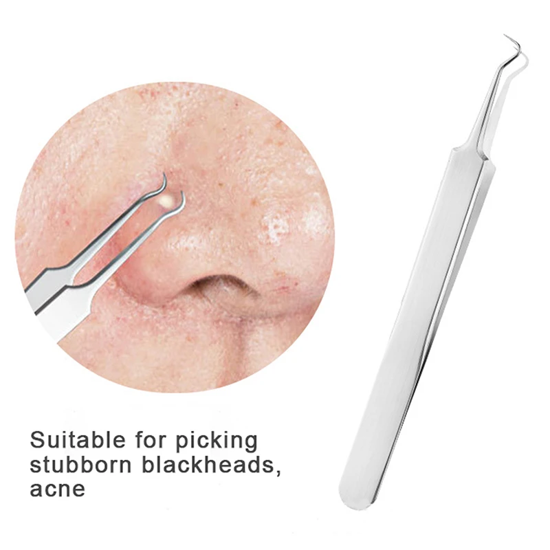 Herramienta para quitar espinillas, Extractor de espinillas, acné, espinillas, agujas de acné, pinzas, limpiador de poros, herramientas de limpieza facial, cuidado de la piel