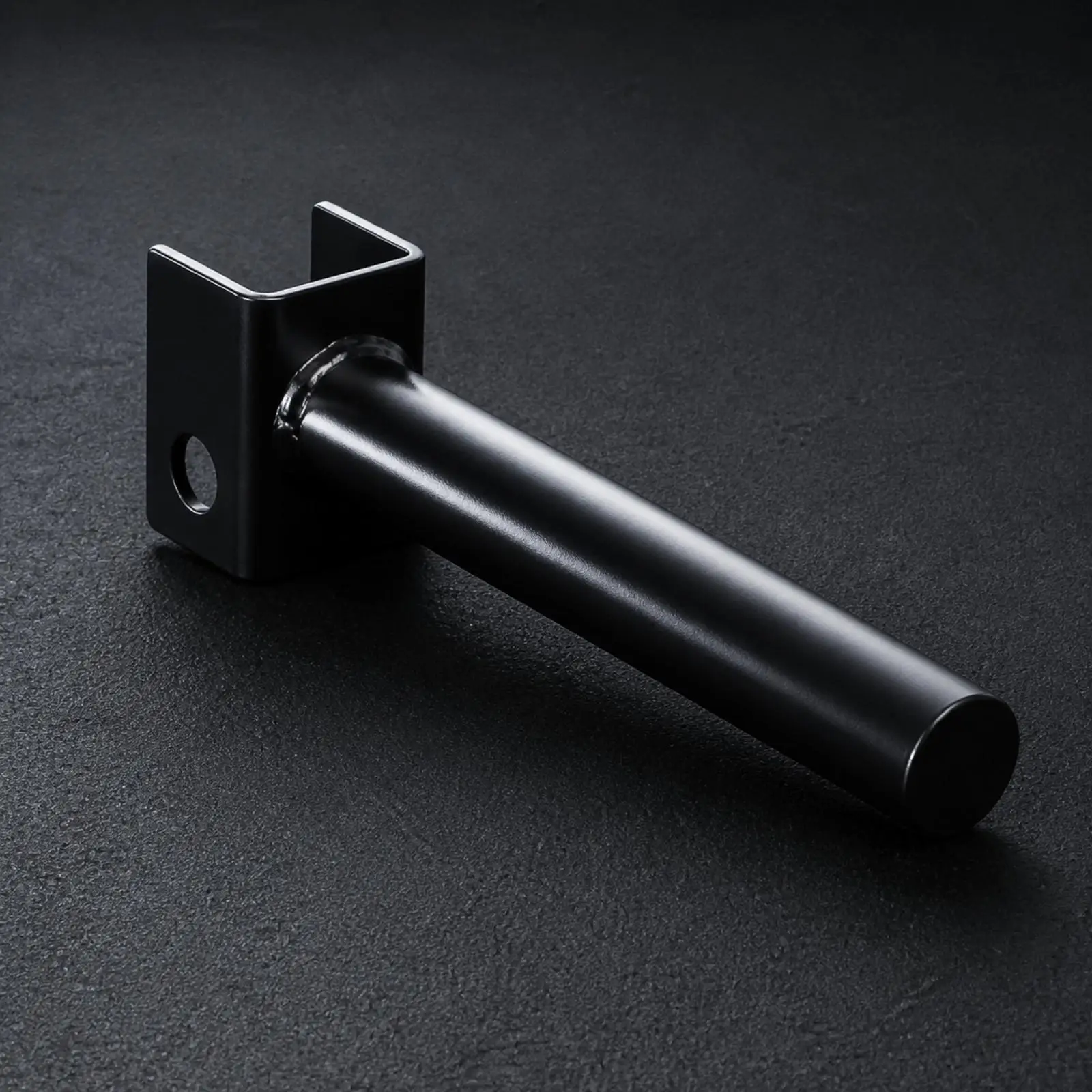 Steel Barbell Plate Storage Bar with Mounting Bracket for 75mm Square Tube Fitness Rack
