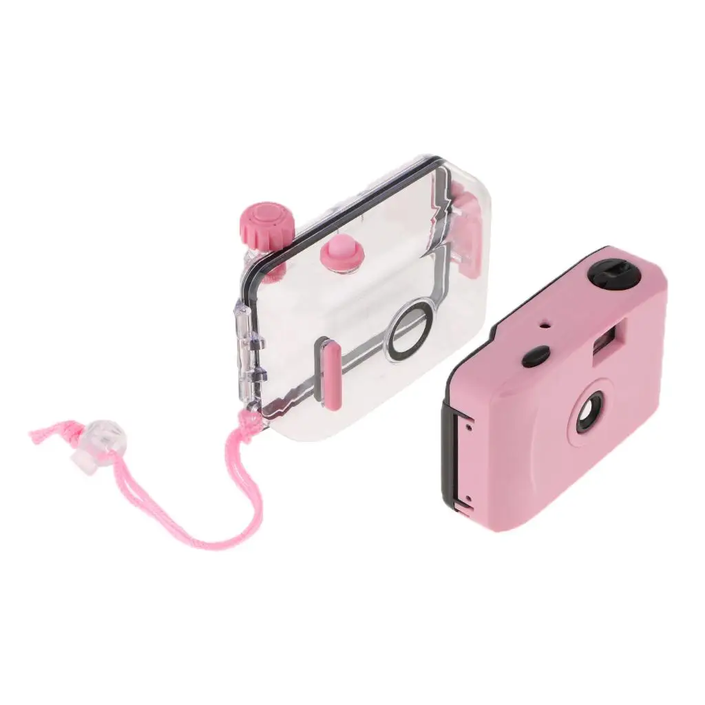 35mm Waterproof Film Camera Compact Pink Lomo Action Camera Film 35mm for Outdoor Adventure