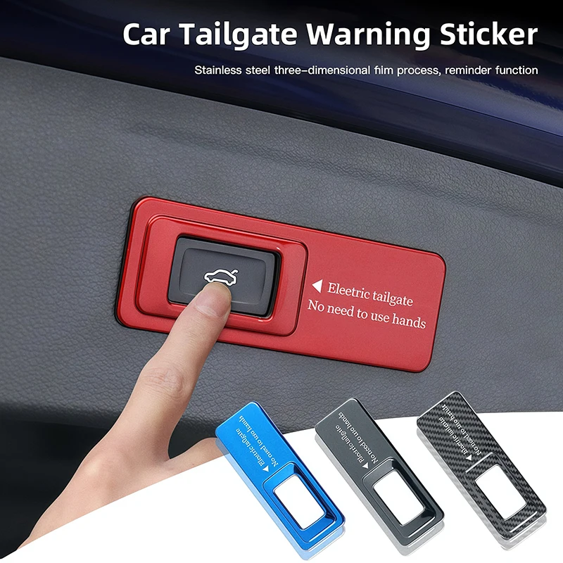 Auto Stamm Warnung Aufkleber Elektrische Heckklappe Hebe Abdeckung Für Audi Q5 Q7 Q8 Q3 A7 A1 A2 A3 A4 A5 A6 A8 Q1 Q2 Q4 Q6 TT RS3 RS7 S5