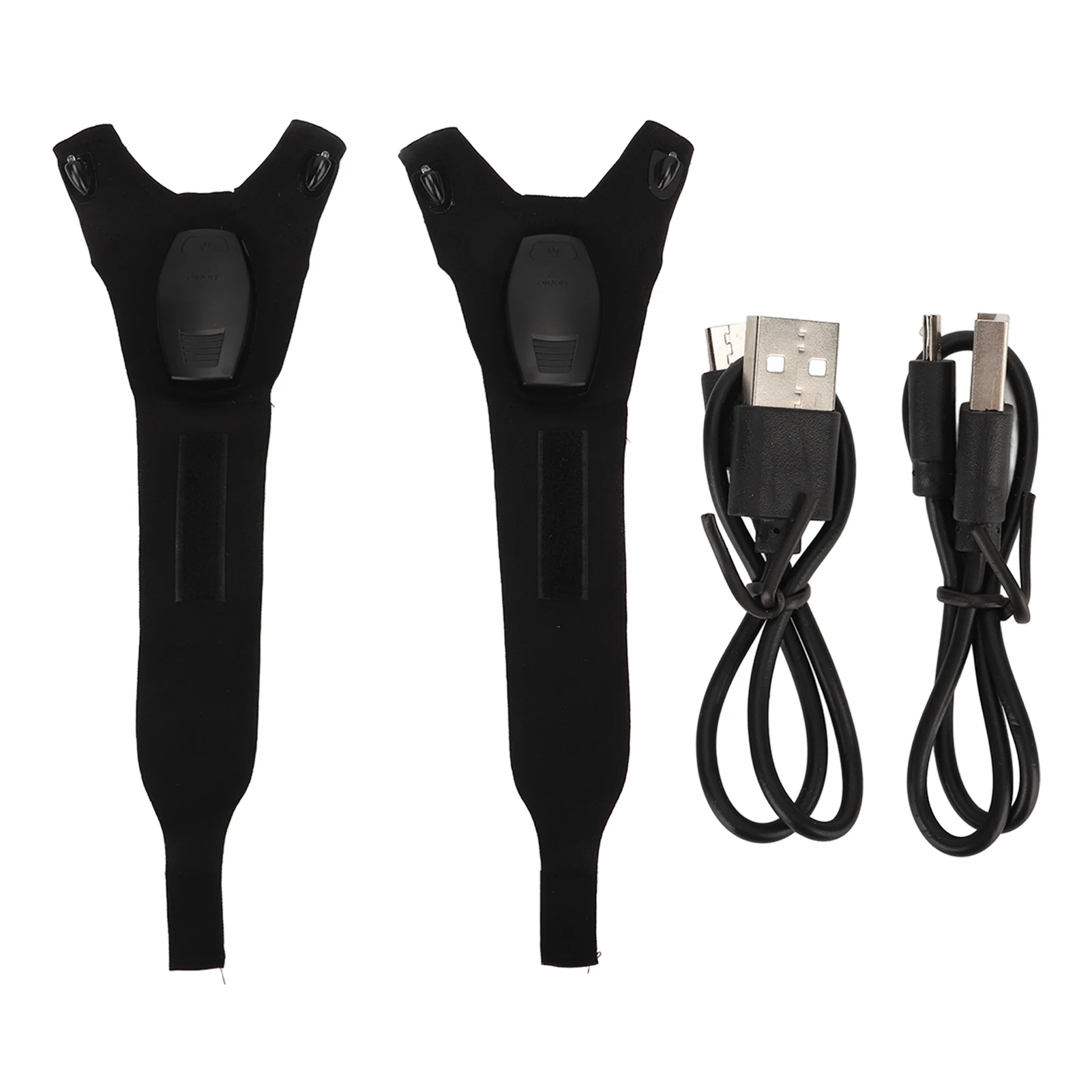 ZK30 Taschenlampen-Handschuhe, wiederaufladbar, atmungsaktiv, fingerlos, freihändig, LED-Licht-Handschuhe zum Angeln, Radfahren, 1 Paar Box-Typ – Detail 6