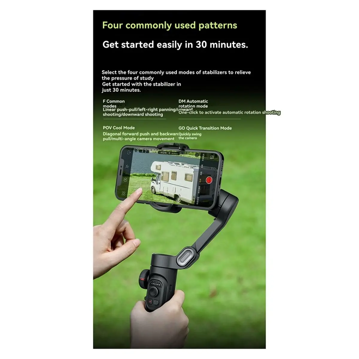 doyme Smartphone Stabilizer Live Streaming Mount for Short Video LVOG Selfie Three-Axis Anti-Shake Handheld Gimbal