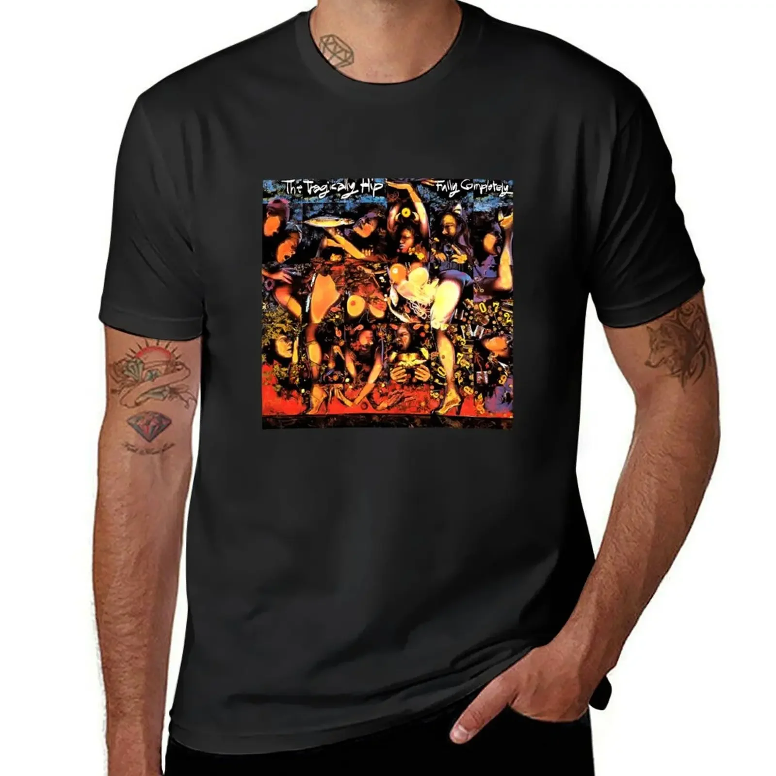 The Tragically Hip Fully Completely Album Cover. T-Shirt quick-drying Aesthetic clothing plain mens plain t shirts