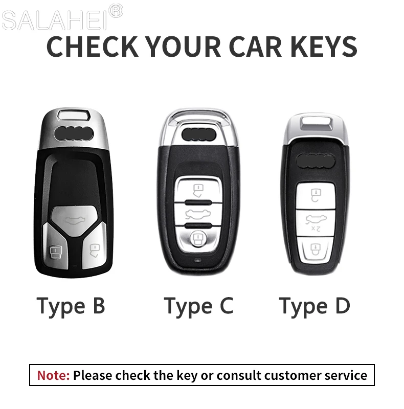 Sheepskin Car Smart Key Case Cover Shell For Audi A6 A4 A5 A7 A8 C8 Q8 8S 8W Q7 B9 4M S5 S4 S7 D5 TT TTS TFSI E-Tron Accessories