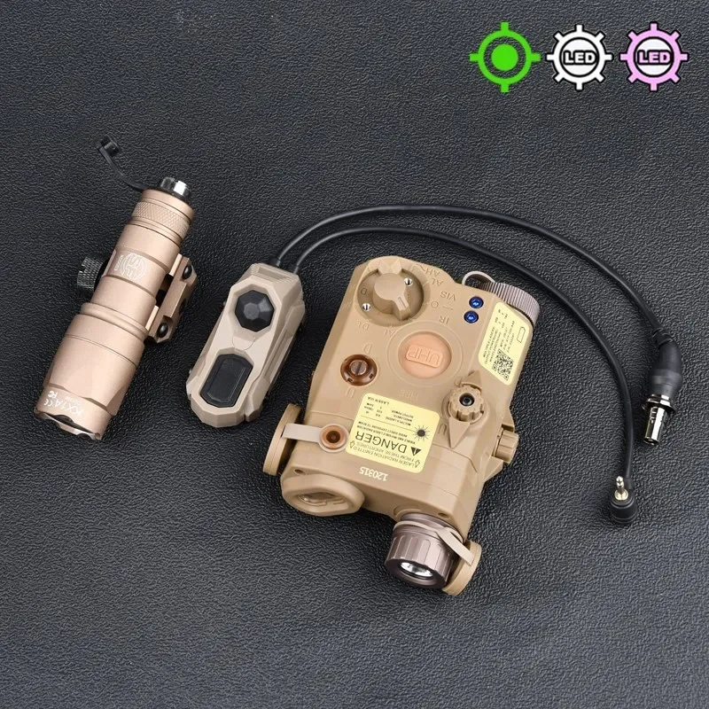 WADSN Tactical PEQ 15 IR Fill Light Red/Green/Blue Laser Surefir M300A M600C Hunting Flashlight AXON Switch Airsoft Accessories