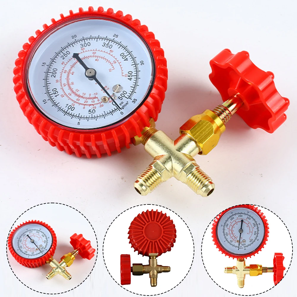 

Манометр для кондиционирования воздуха R134A, низкосторонний одиночный коллектор с регулирующим клапаном R410A R22 R404A, инструмент для зарядки охлаждающего средства
