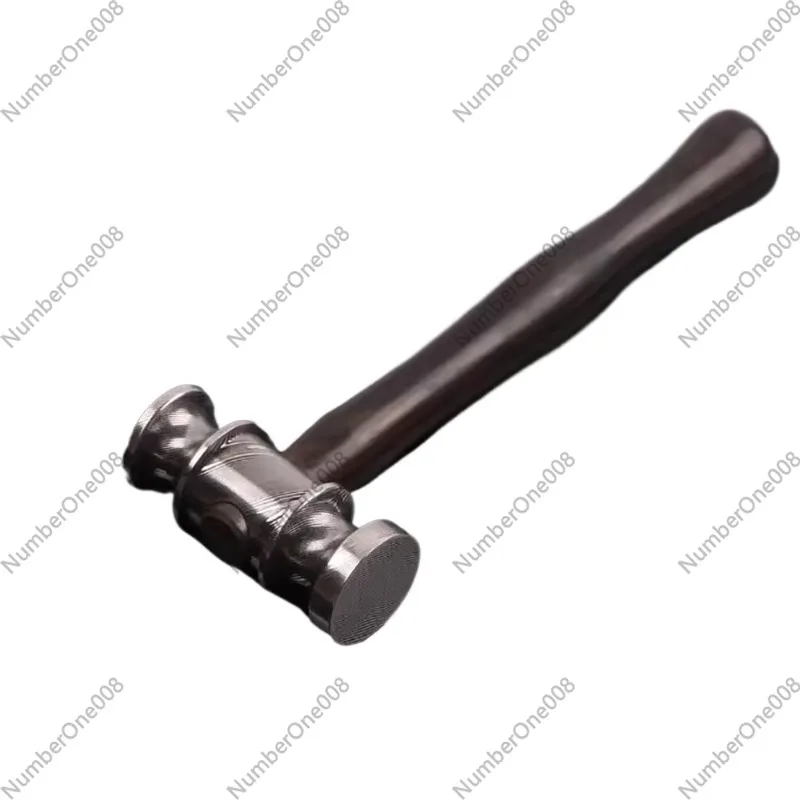 For Damascus Patterned Steel Hammer Premium Leather Carving Hammer with Ebony Handle DIY Handmade Craft Tools