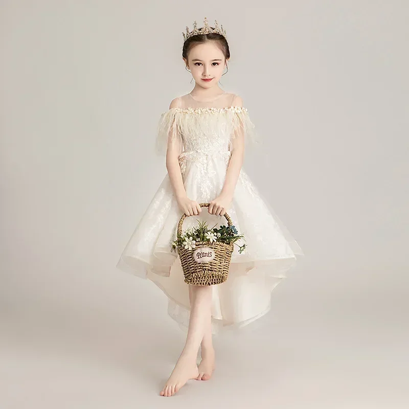 Flower Girl Princess Dress Fluffy Gauze Children\'s Host Walk Show Evening Dress Little Girl Wedding Dress Flower Girl Performanc