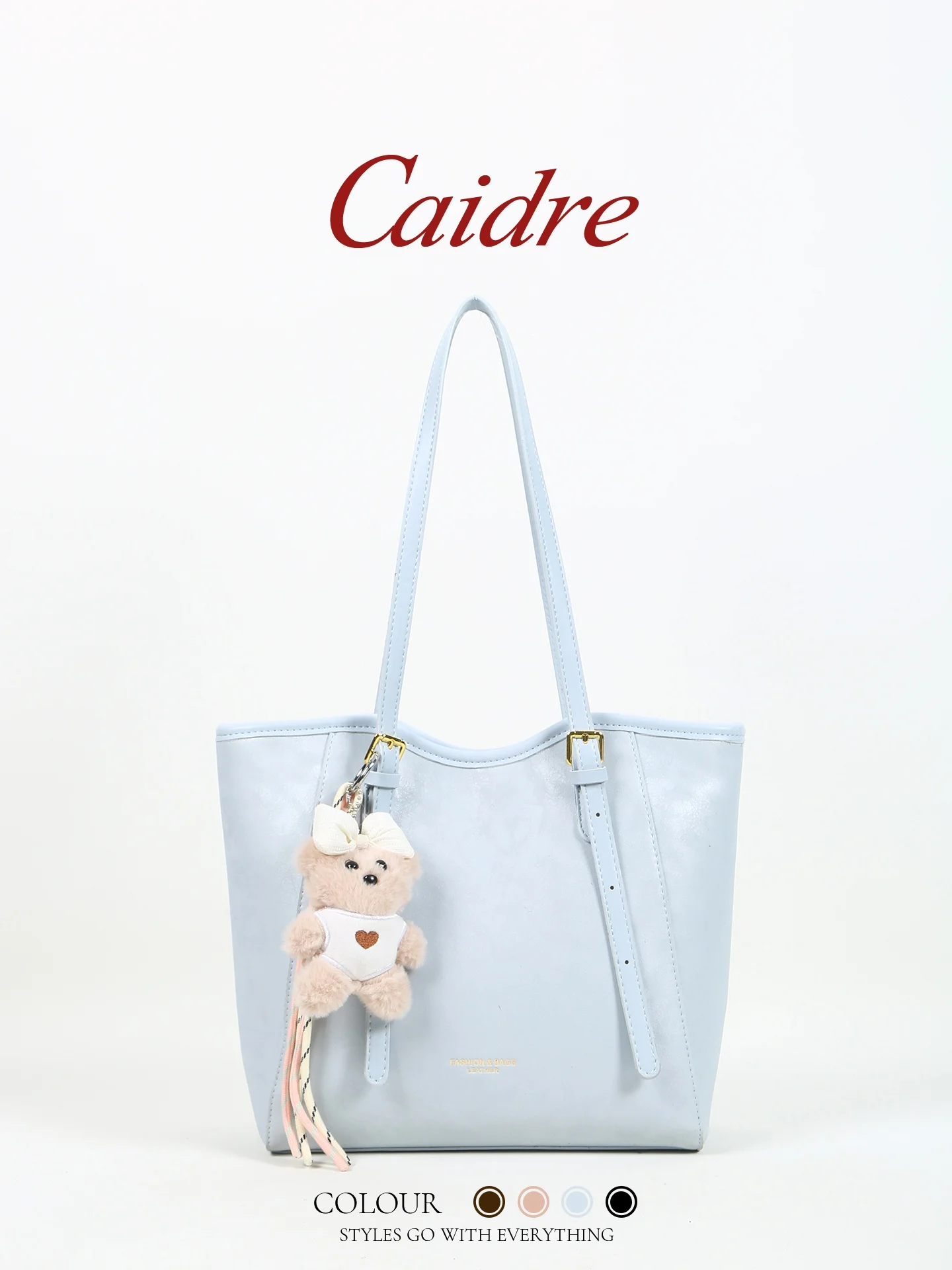 

Caidre Cute Little Bear Tote Bag Women's Birthday Gift Large Capacity Commuter Single Shoulder Armpit Bag Handbag