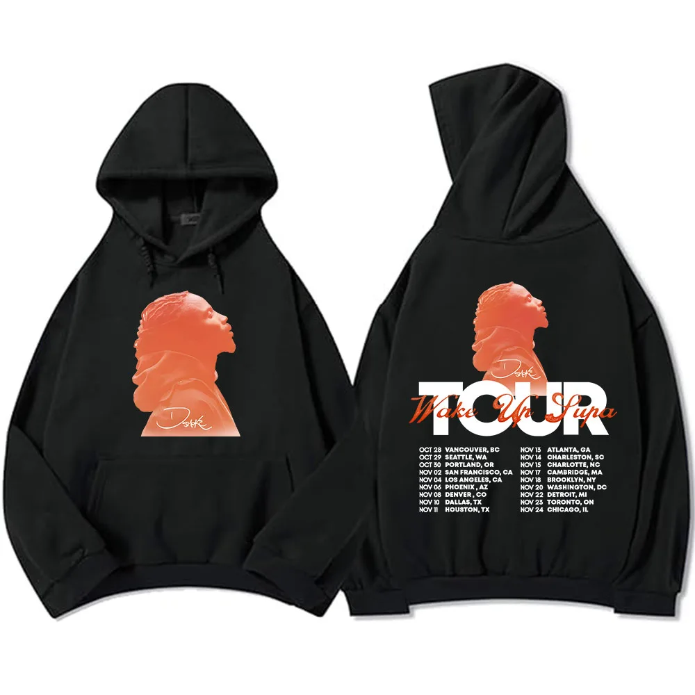 

D Smoke Wake Up Supa Tour 2025 Hoodies Fashion Rapper Street Style Sweatshirts Unisex Hip Hop StreetwearGraphic Print Clothing