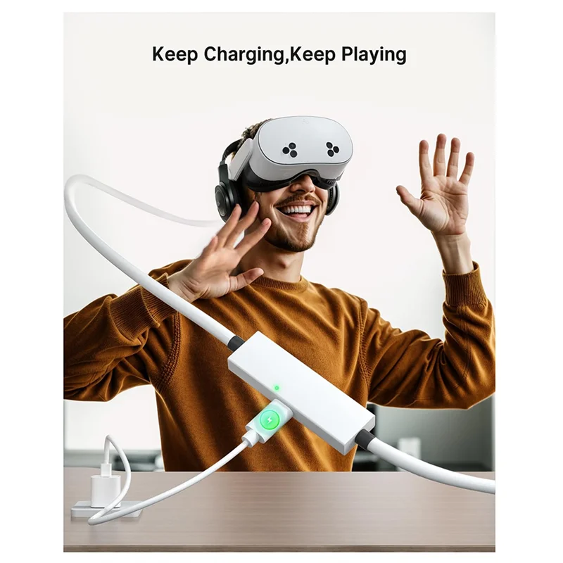 High Quality-USB3.2 Gen1 VR Link Cable Fast Charge VR Link Cable Type A To C Cable For Oculus Quest 3S 3 2/PICO Neo 3/PICO 4 VR