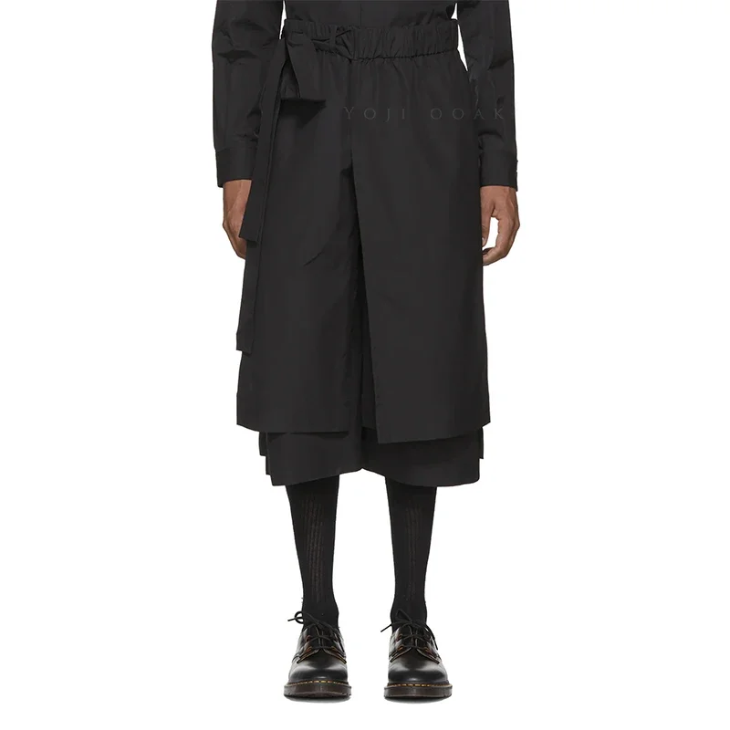 

YOJI OOAK CRAIG GREEN double-layer deconstructed cropped pants Wang Yibo the same cotton capsule shorts men