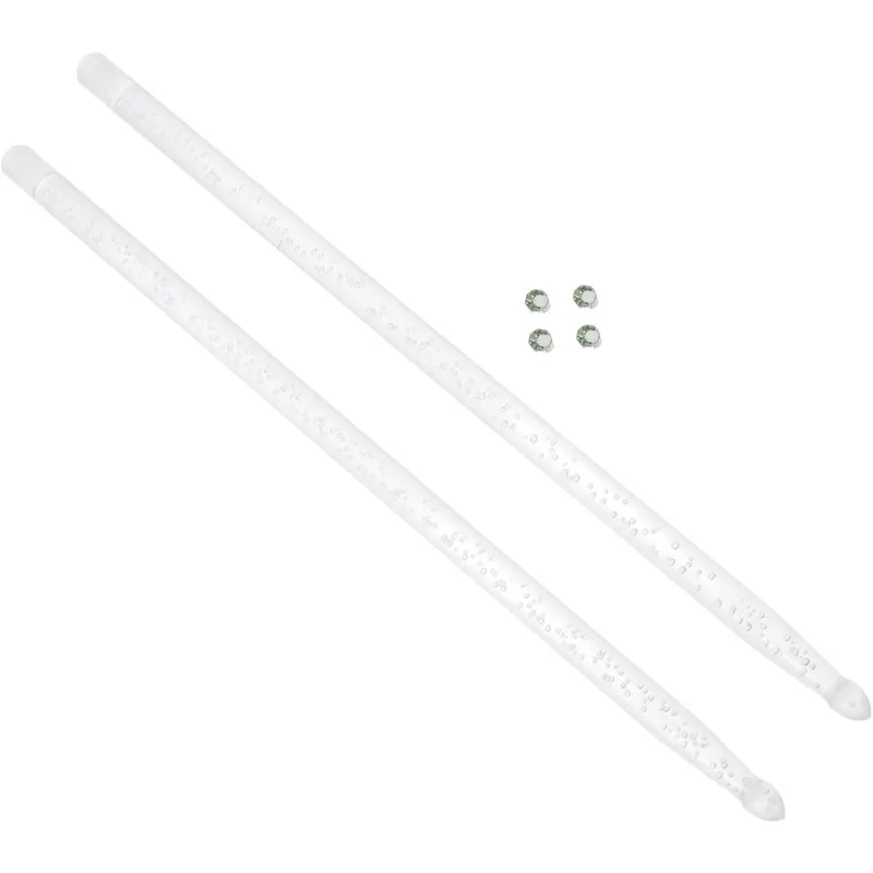 Naxilai 2pcs 5a Glow Performance Drumstick Led Light Up Jazz Drumsticks Bass Drum Mallet Clear Acrylic Bubble DrumStick