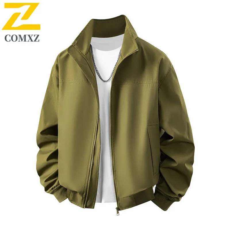 

COMXZ Outdoor Adventure Мужская куртка Повседневная ветрозащитная куртка с воротником-стойкой Повседневный стиль Удобная легкая осенняя ветровка