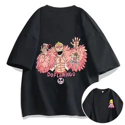 Anime ONE PIECE T-shirt Doflamingo Printed T-shirt Leisure Sports Street Men's and Women's T-shirt