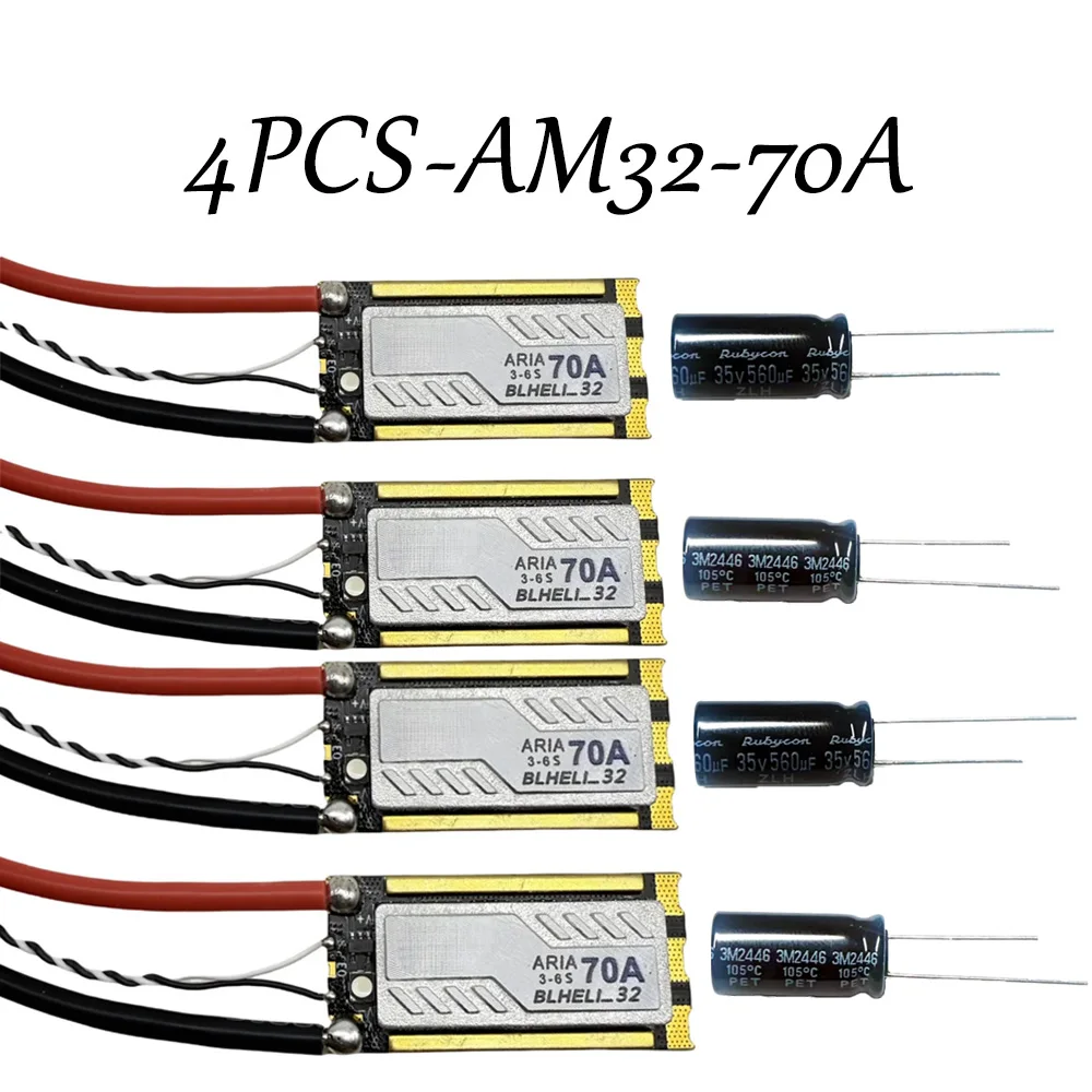 

4PCS BL32-70A ESC DShot1200 Ready 32bit 70A RC Motor Controller 3-6S FPV Racing Drone Parts