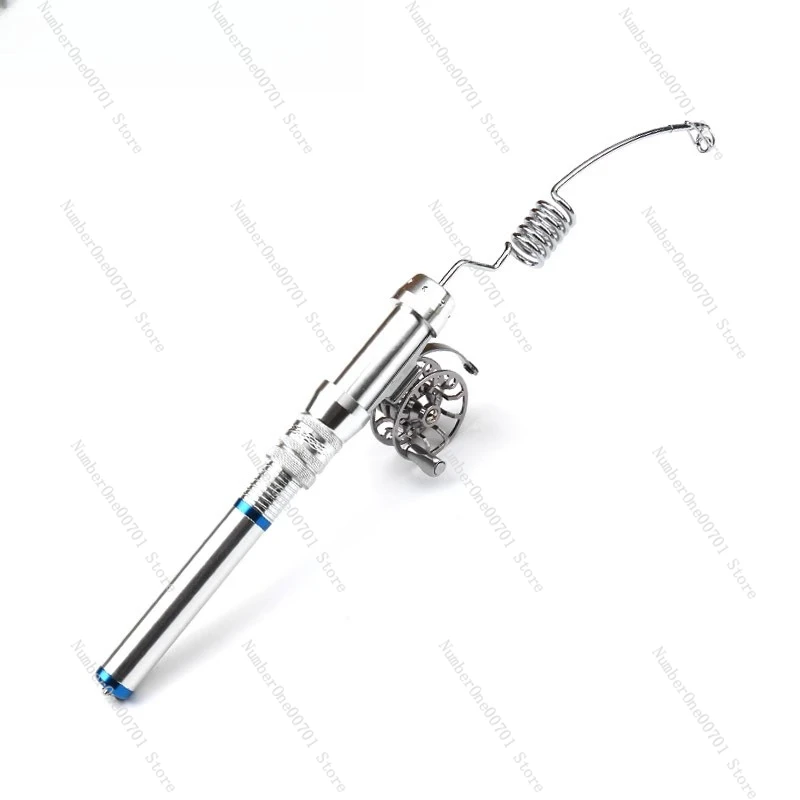 

Portable Metal Fishing Rod - Ultra Short Ice/Bridge/Boat Spring Pole Kit