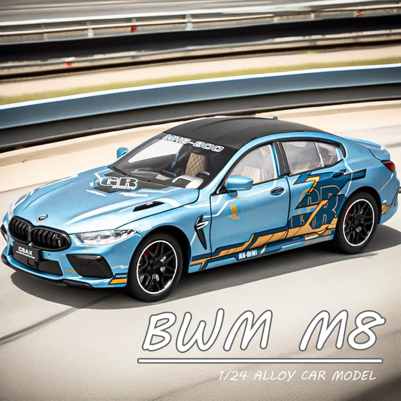 1:24 M8 MANHART Supercar Alloy Model Car Toy Diecasts Metal Casting Sound and Light Car Toys For Children Vehicle