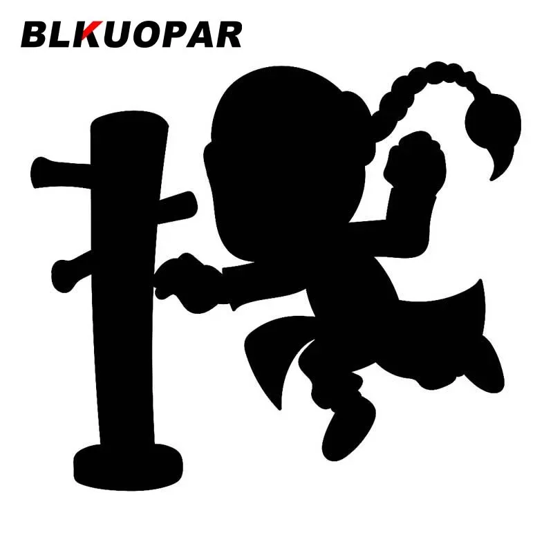BLKUOPAR For A Martial Arts Master Practicing Kung Fu Car Stickers Sunscreen Scratch-Proof Decals Creative Car Door Protector