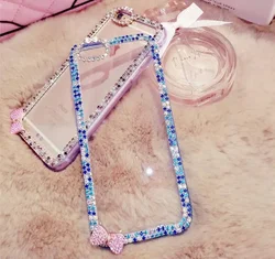 Fashion Bling Diamond Rhinestone Soft TPU Clear Phone Case For iphone 15 14 16 12 13 mini 16Pro Max XR XS MAX 16Plus Back Cover