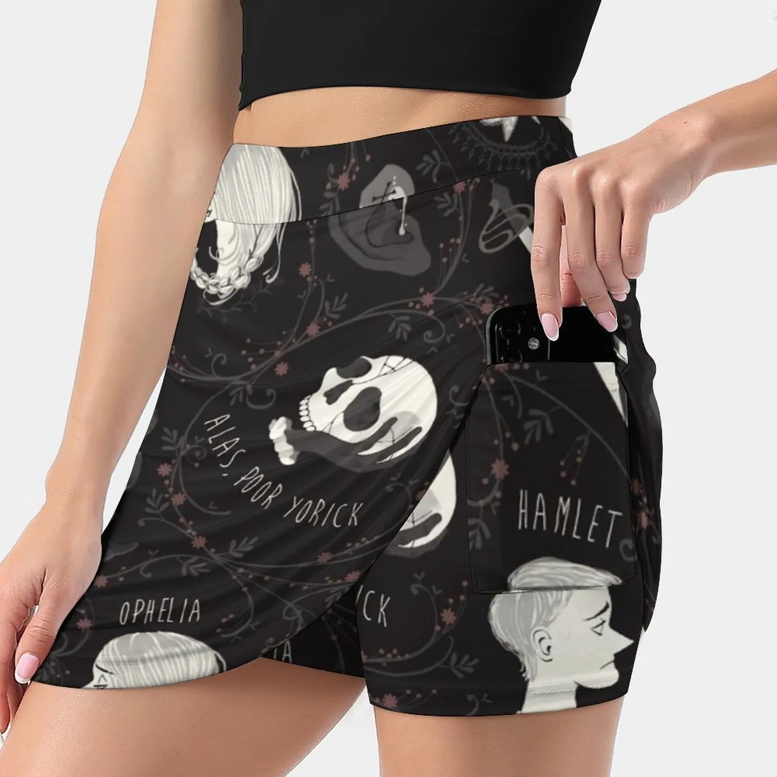 

Шекспировский узор-Гамлет, корейская модная юбка, летние юбки для женщин, легкие брючные юбки, юбка Гамлета, Офелия, Шекспир
