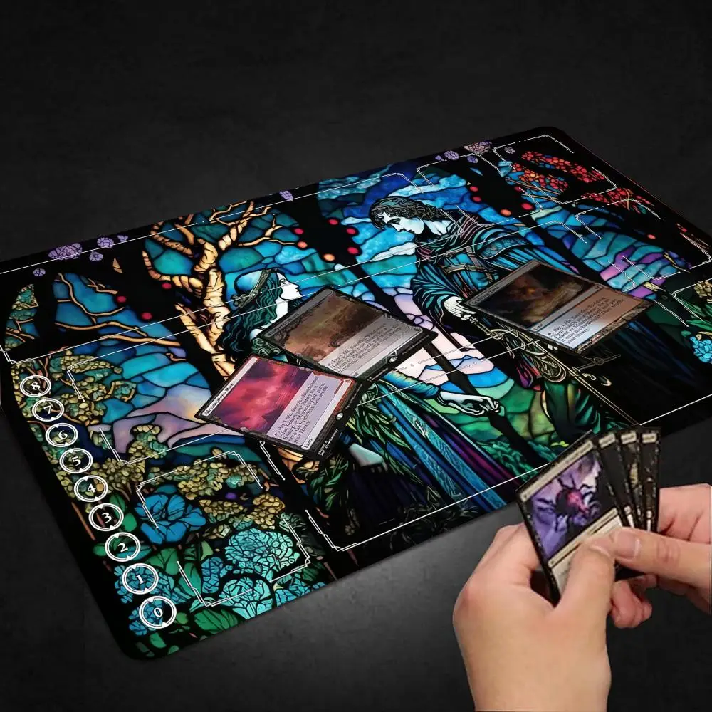 Knight Magic mousepad Anime Card mat Custom Rune Battlefielded Kaisa Card Battle Mat Single Player Board Game Battle playmat LOL