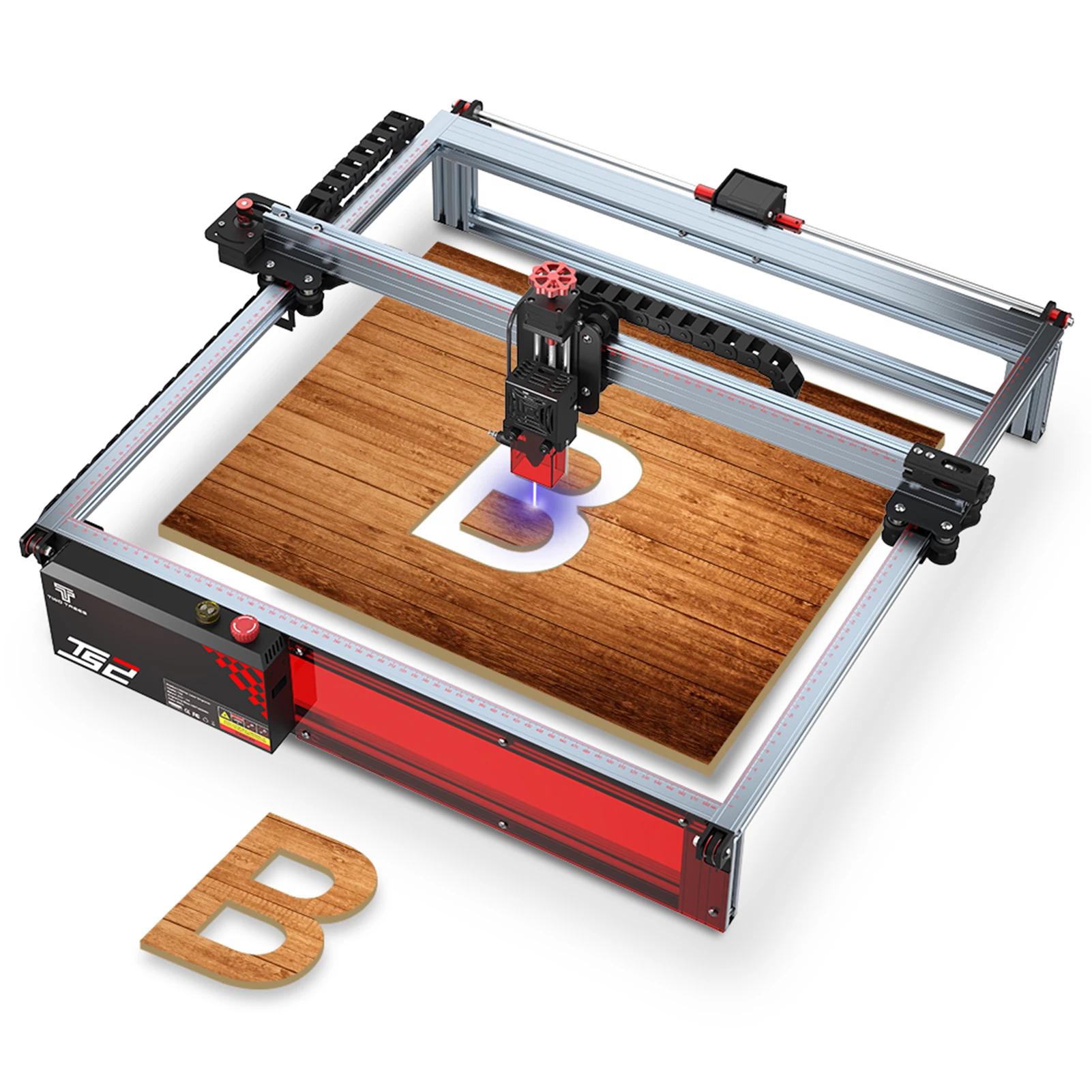 Two Trees TS2 Laser Engraver 10W Laser Cutter Auto Focus Engraving Cutting Machine 450x450mm Engraving Area APP Connect