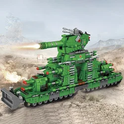 MOC KV44 Military Tank Building Blocks Model Set Heavy AV7 War Weapons Tank Model Boys Classic Toys Adult Collections Gifts