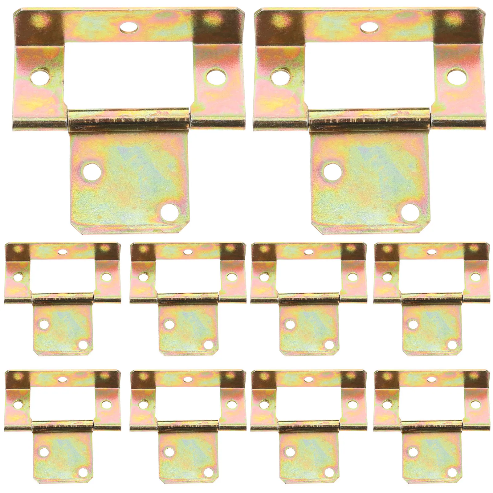 10Pcs Furniture Cabinet Hinges Stainless Steel Heavy Duty Bifold Door Shutter Hinges Non Mortise Cabinet Door Hardware