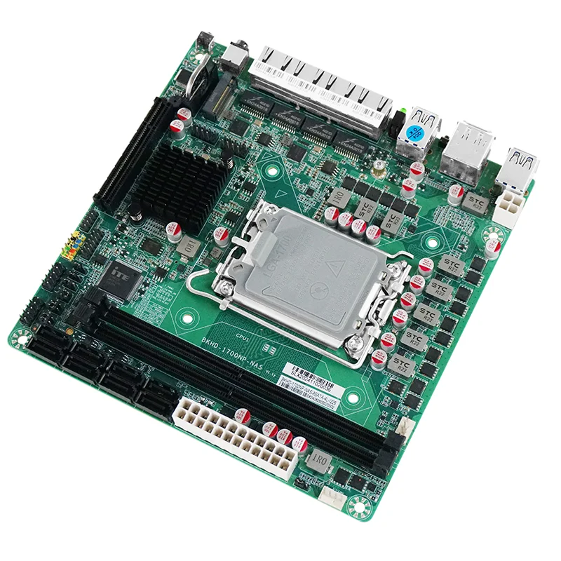 IKuaiOS Mini ITX Motherboard B760 Suitable NAS Firewall Server Compatible TrueNAS OMV ESXi 4x2.5GbE 8xSATA 2xM.2 1xPICe x4