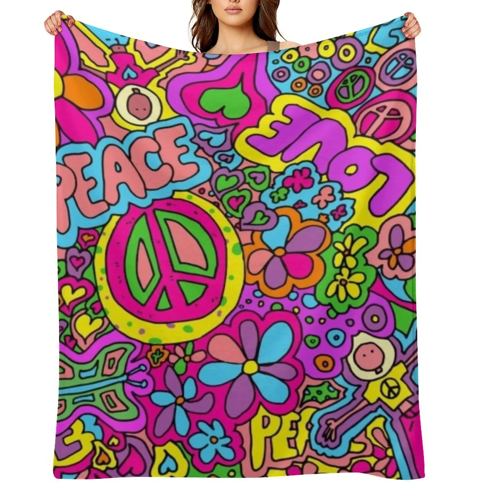 

More Love and Peace Throw Blanket Bed linens Single Bed Fashionable heavy to sleep Blankets