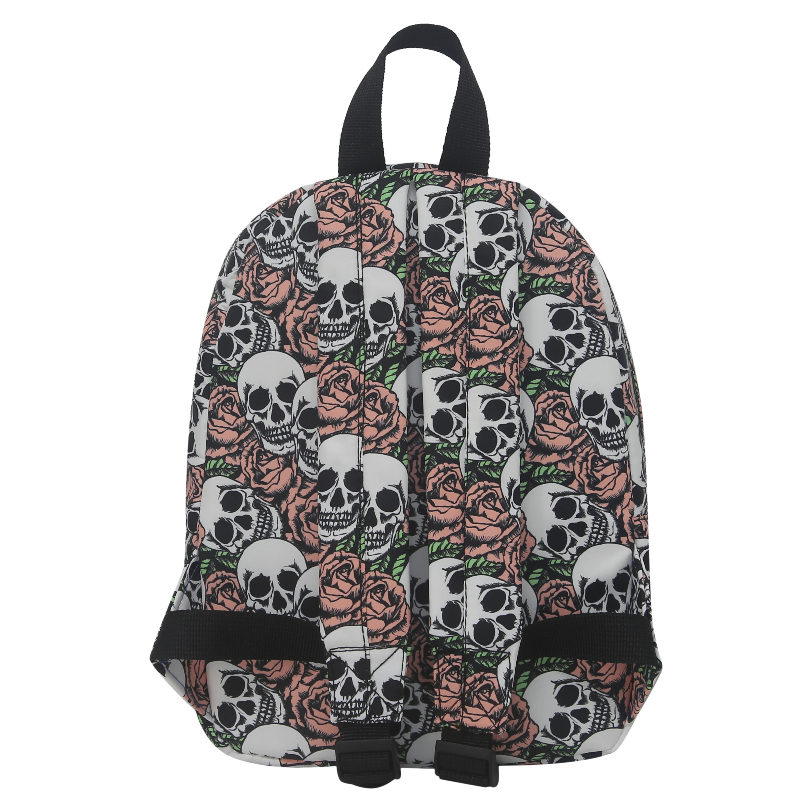 Four Seasons Daily Commuting Skull Rose Personalized Fashion Backpack Large Capacity Lightweight Gothic Dark Series Backpack